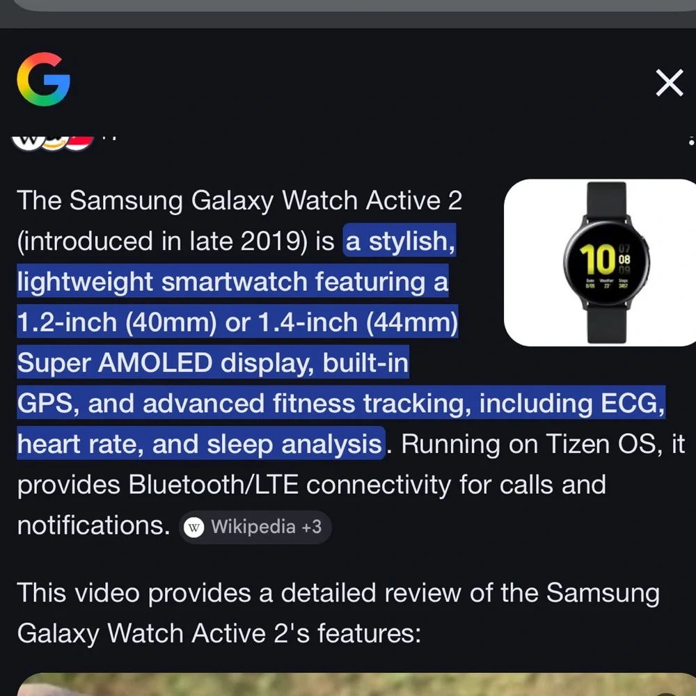 Samsung Active 2 Aqua Black Smartwatch 44mm